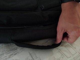 Mochila de viaje negra