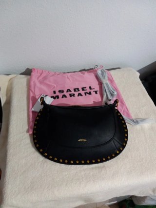 Bolso Isabel Marant Negro con Tachuelas Doradas