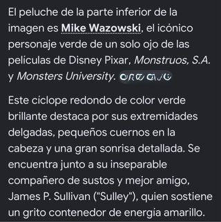 Peluches Disney Pixar Sulley y Mike