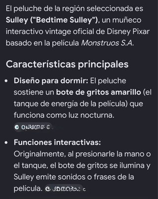 Peluches Disney Pixar Sulley y Mike