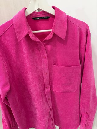 Camisa pana Zara fucsia