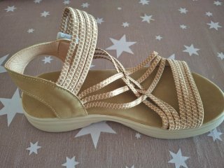 Sandalias marrón claro mujer