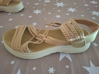 Sandalias marrón claro mujer