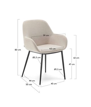 Sedia Konna Kave Home beige