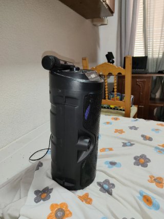Altavoz portátil karaoke con luces LED