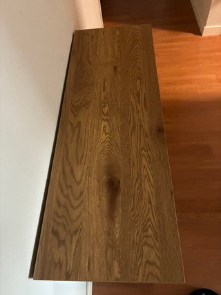 Consola Roble con Patas Metálicas