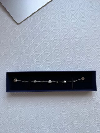 Pulsera Swarovski Gris y Plateada