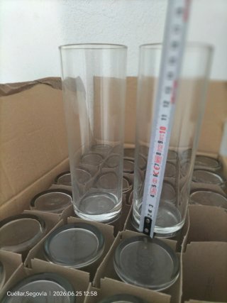 23 Vasos de Tubo de Cristal