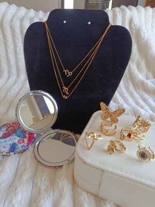 Collar y anillos acero inoxidable