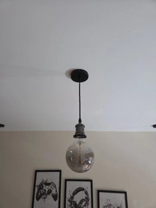 Lámpara colgante cristal ahumado