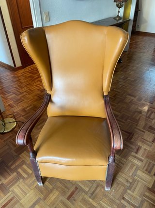 Sillón butaca de cuero