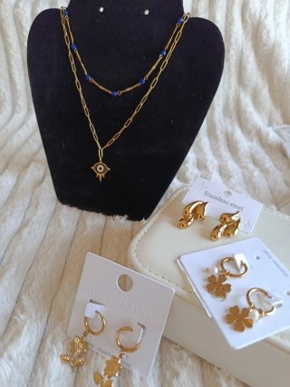 Collar y Pendientes ACEROMANIA Acero Inoxidable