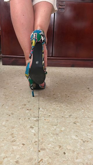 Sandalias tacón multicolor