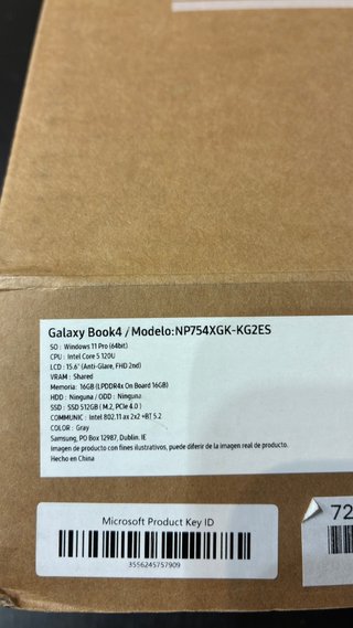 Portátil Samsung Galaxy Book4 NUEVO en caja