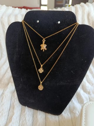 Collar de acero inoxidable dorado
