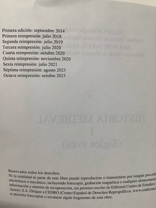 Historia Medieval I Siglos V-XII