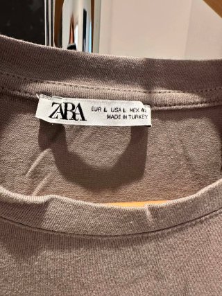 T-shirt Zara Grigia Uomo Taglia L