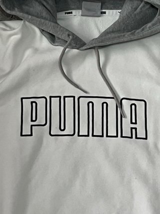 Sudadera Puma Blanca y Gris -Talla L- como nueva