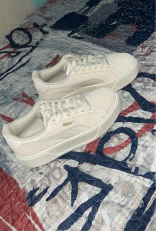 Zapatillas Puma Mujer Beige/Blanco