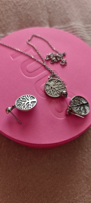 Conjunto collar y pendientes árbol de la vida