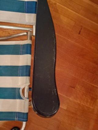 Tumbona Playa Plegable Rayas Azul/Blanco