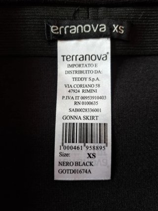 Minigonna nera vita alta Terranova taglia XS