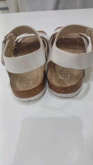 Sandalias Niña Talla 34 Blanco nacarado