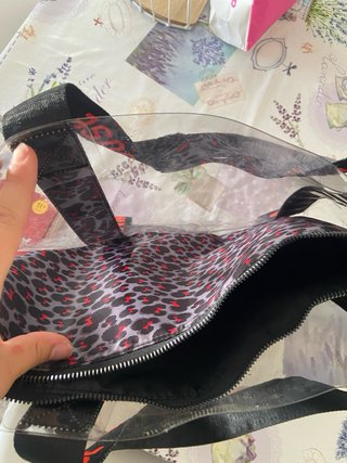 Bolso de playa Minnie Mouse transparente