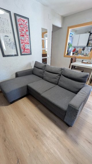 Sofá 3 plazas gris Ikea