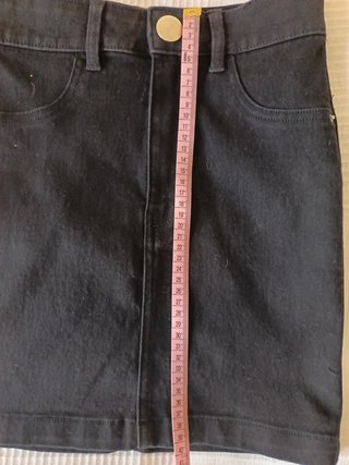 Falda vaquera negra Talla S