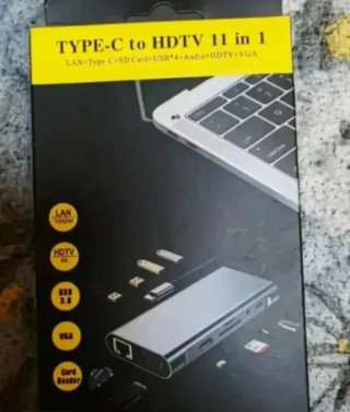 Hub USB C 11 en 1: 4K HDMI VGA LAN Audio USB A