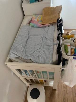 Cuna colecho + cambiador + cesta panales quitaolor