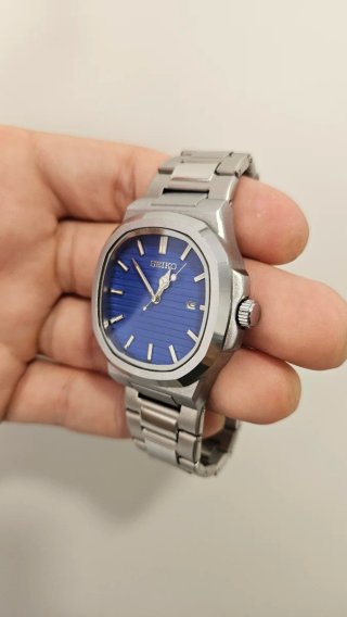 Reloj Seiko Mod Nautilus Azul/Plateado