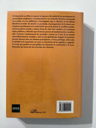 Historia de la filosofía moderna y contemporánea