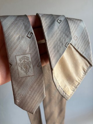Corbata Gucci 100% Seda Beige