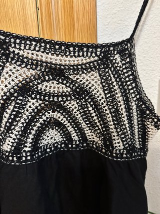 Vestido Zara Talla S Negro y Blanco el de rayas m