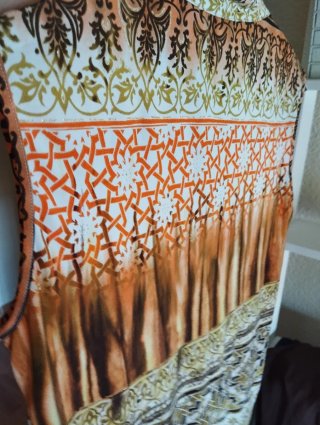 Blusa Tafetán sin mangas multicolor