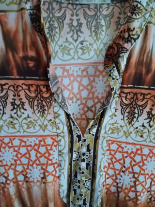 Blusa Tafetán sin mangas multicolor