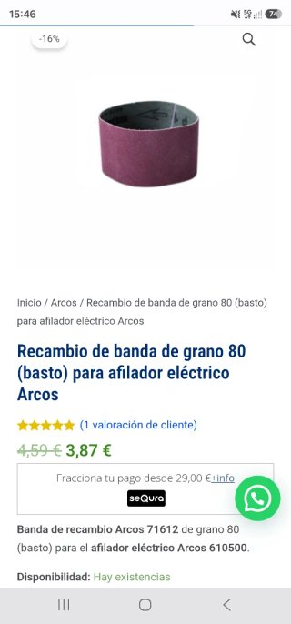 Afilador electrico arcos