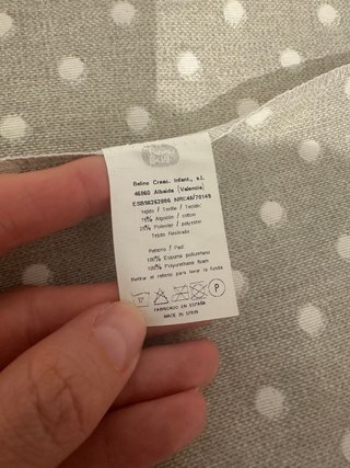 Cambiador bebé lunares beige