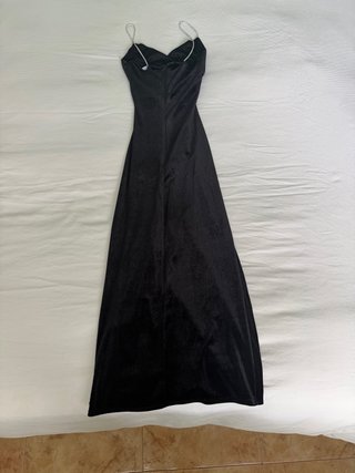 Vestido negro tirantes brillantes