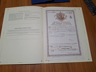 Certificato Debito Pubblico Regno d'Italia