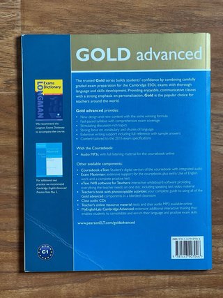Libro de inglés gold pearson advanced worbook stud