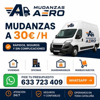 Mudanzas y portes Barcelona 30€/h