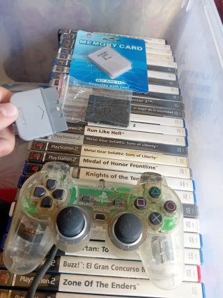 Consola PS2 Fat Negra + Juegos y Mandos