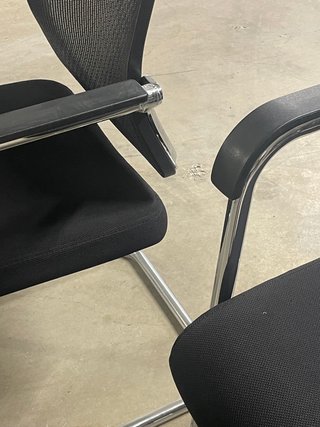 Pack de 3 sillas de oficina confidente negras