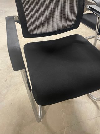 Pack de 3 sillas de oficina confidente negras