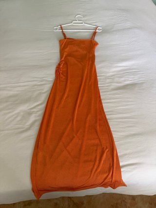 Vestido naranja Bershka talla S
