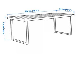 Mesa de exterior negra/gris metálica