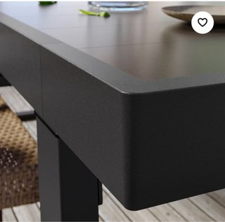Mesa de exterior negra/gris metálica